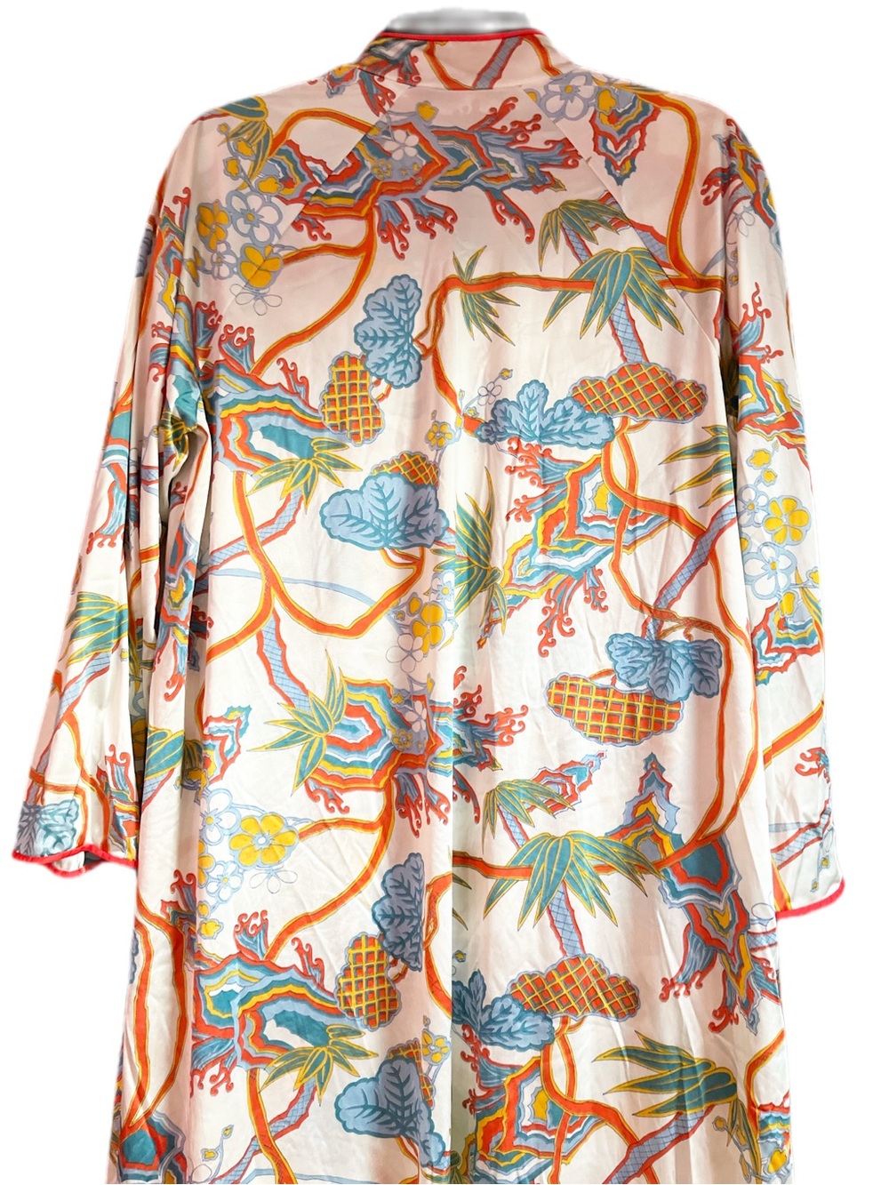 Vintage Vanity Fair 2-Piece Mandarin Collar Maxi Dress and Duster Robe Set Med - Picture 10 of 15